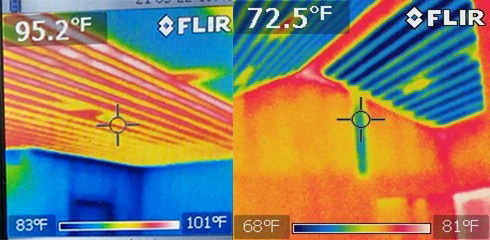 infrared images of ceiling panels | Comfort Choice Homes